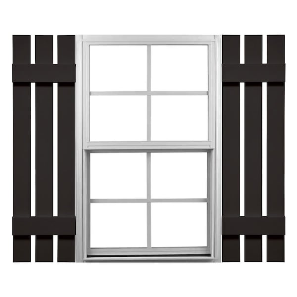 Ekena Millwork Mid-America Vinyl, Standard Size Three Board Spaced Shutters, 31251002, PR 00031251002 - main